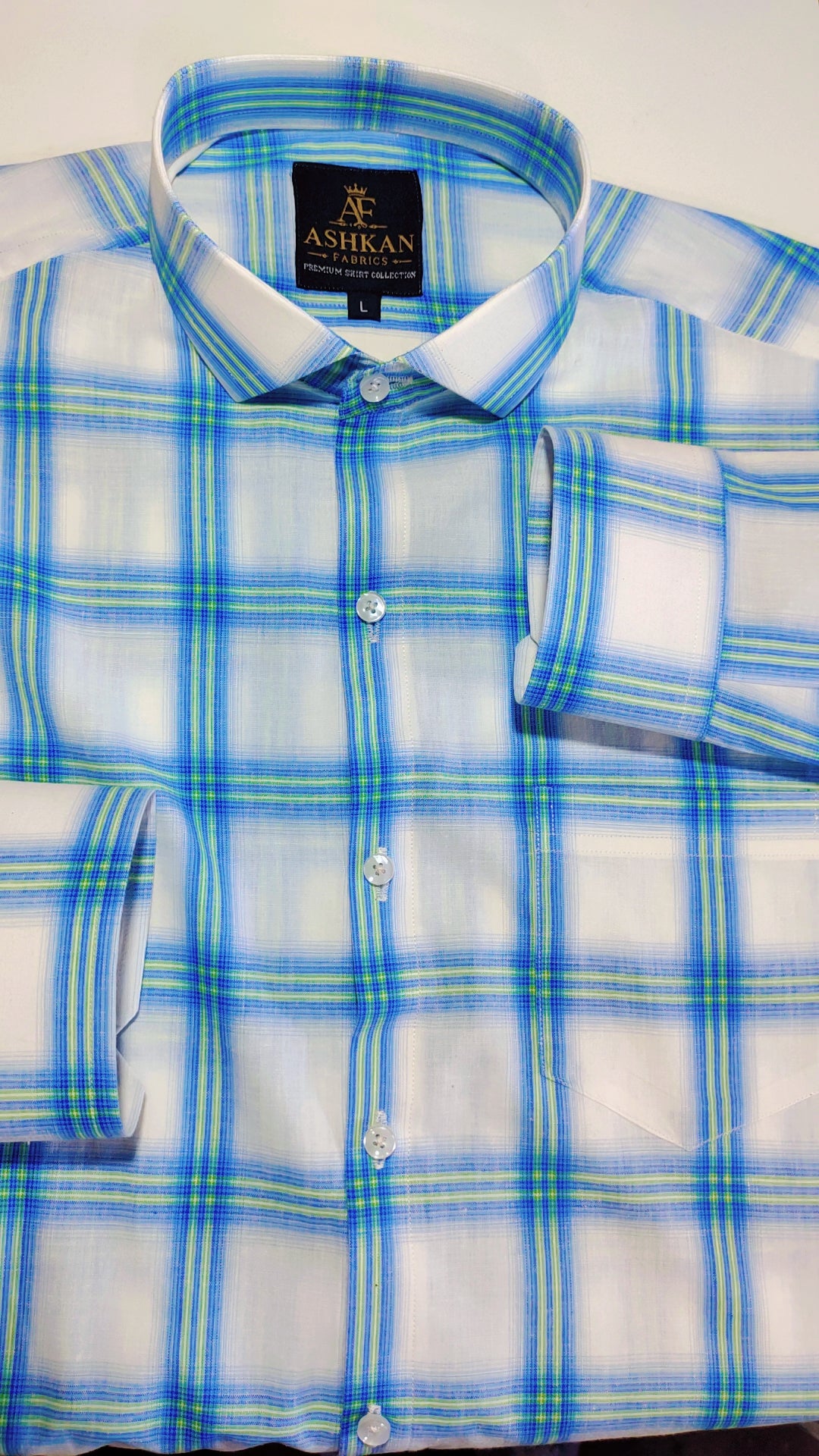 Ashkan Blue Crest Check Shirt