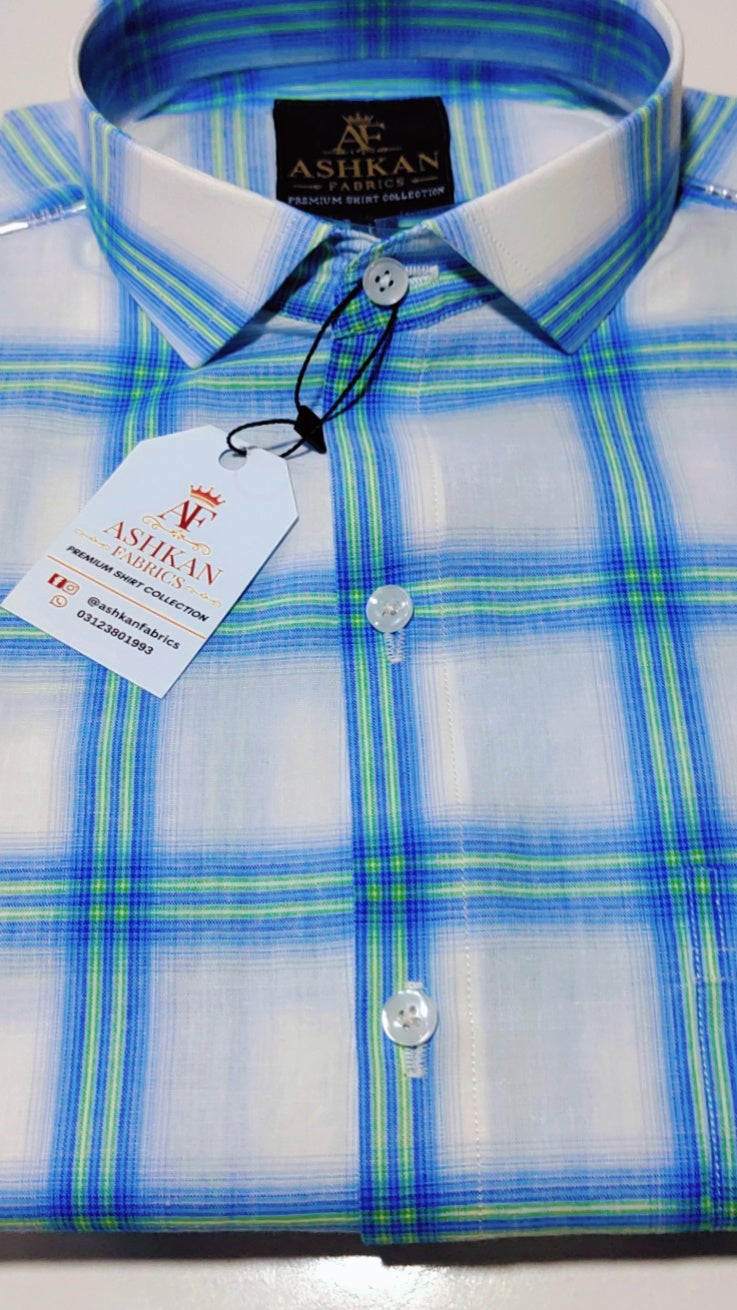 Ashkan Blue Crest Check Shirt