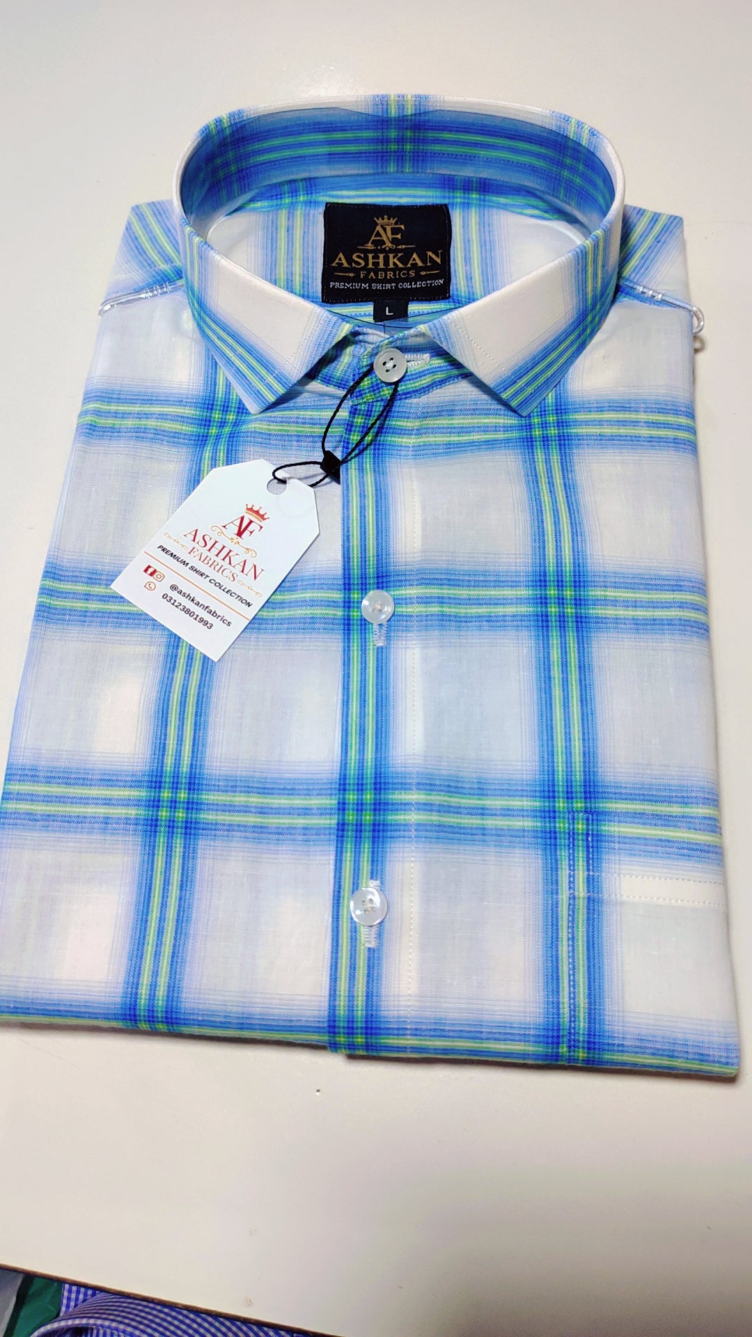 Ashkan Blue Crest Check Shirt