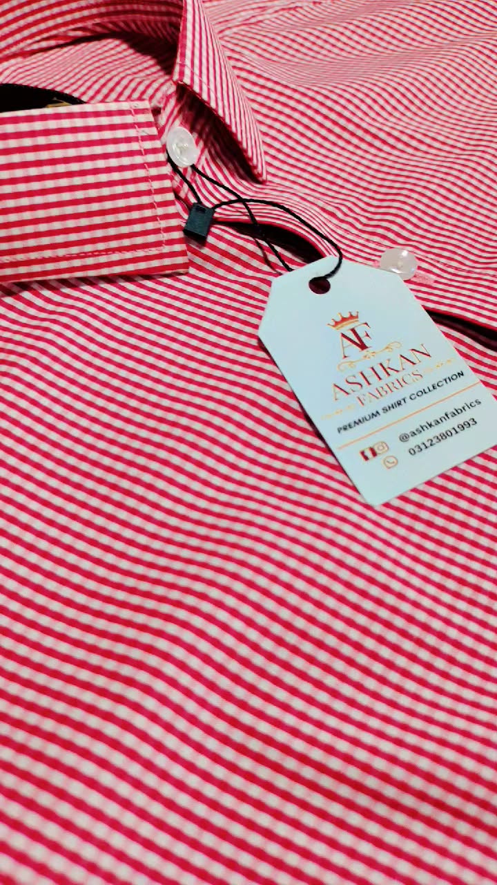 Ashkan Red & White Check Shirt