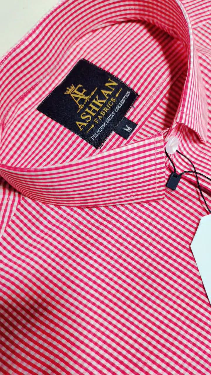 Ashkan Red & White Check Shirt