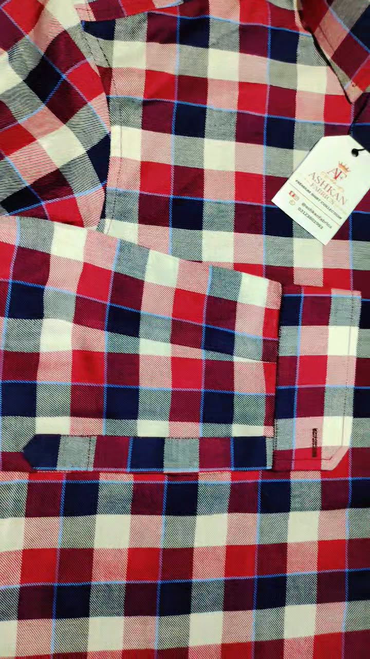 Ashkan Heritage Crimson Check Shirt