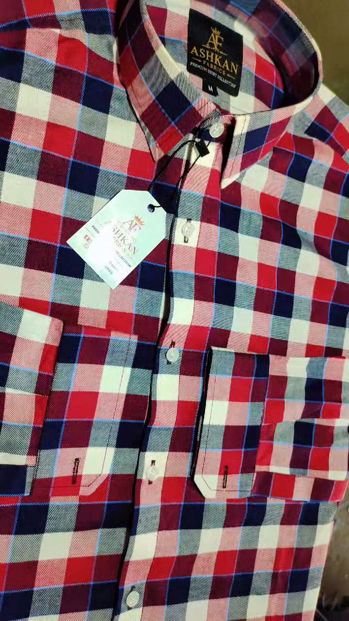 Ashkan Heritage Crimson Check Shirt