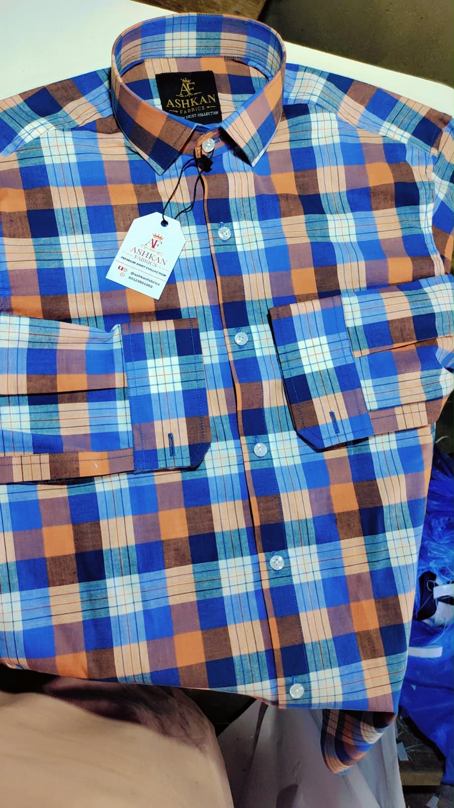 Ashkan Signature Skyline Check Shirt