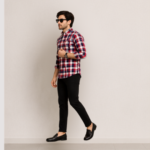 Ashkan Heritage Crimson Check Shirt