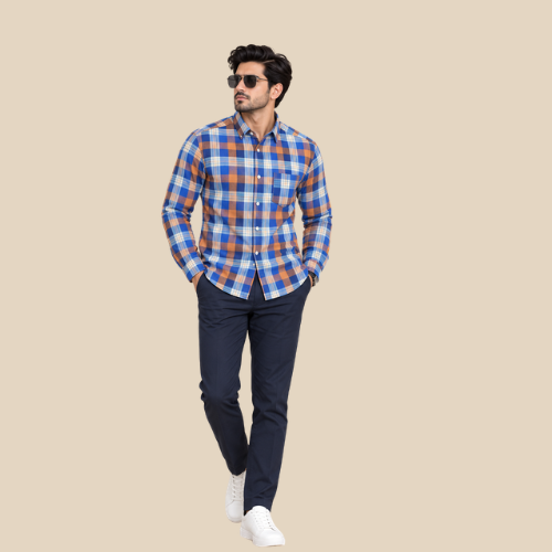 Ashkan Signature Skyline Check Shirt