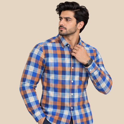 Ashkan Signature Skyline Check Shirt